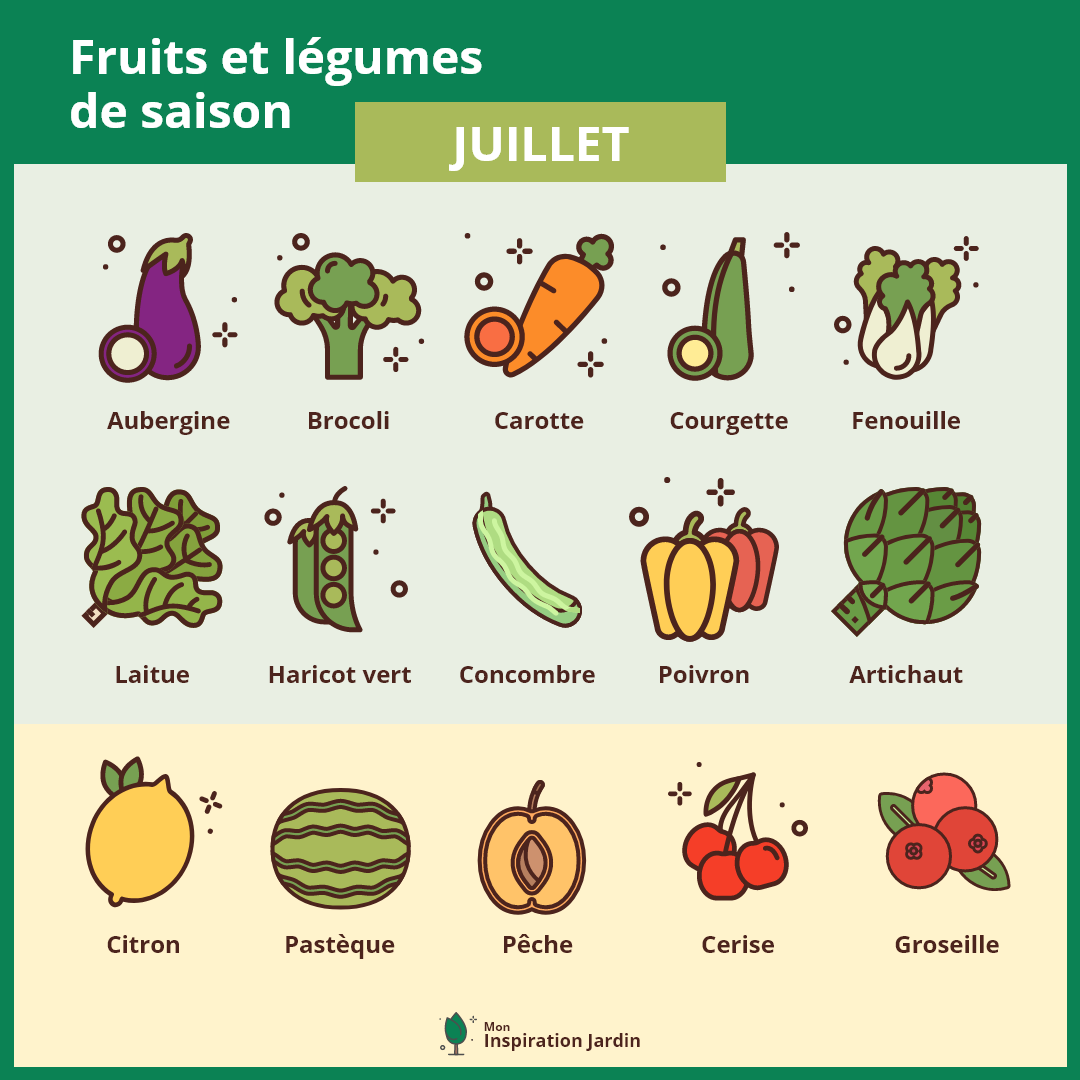 Fruits et légumes Juillet